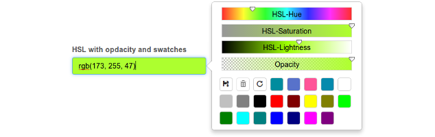 Bootstrap Color Picker Sliders